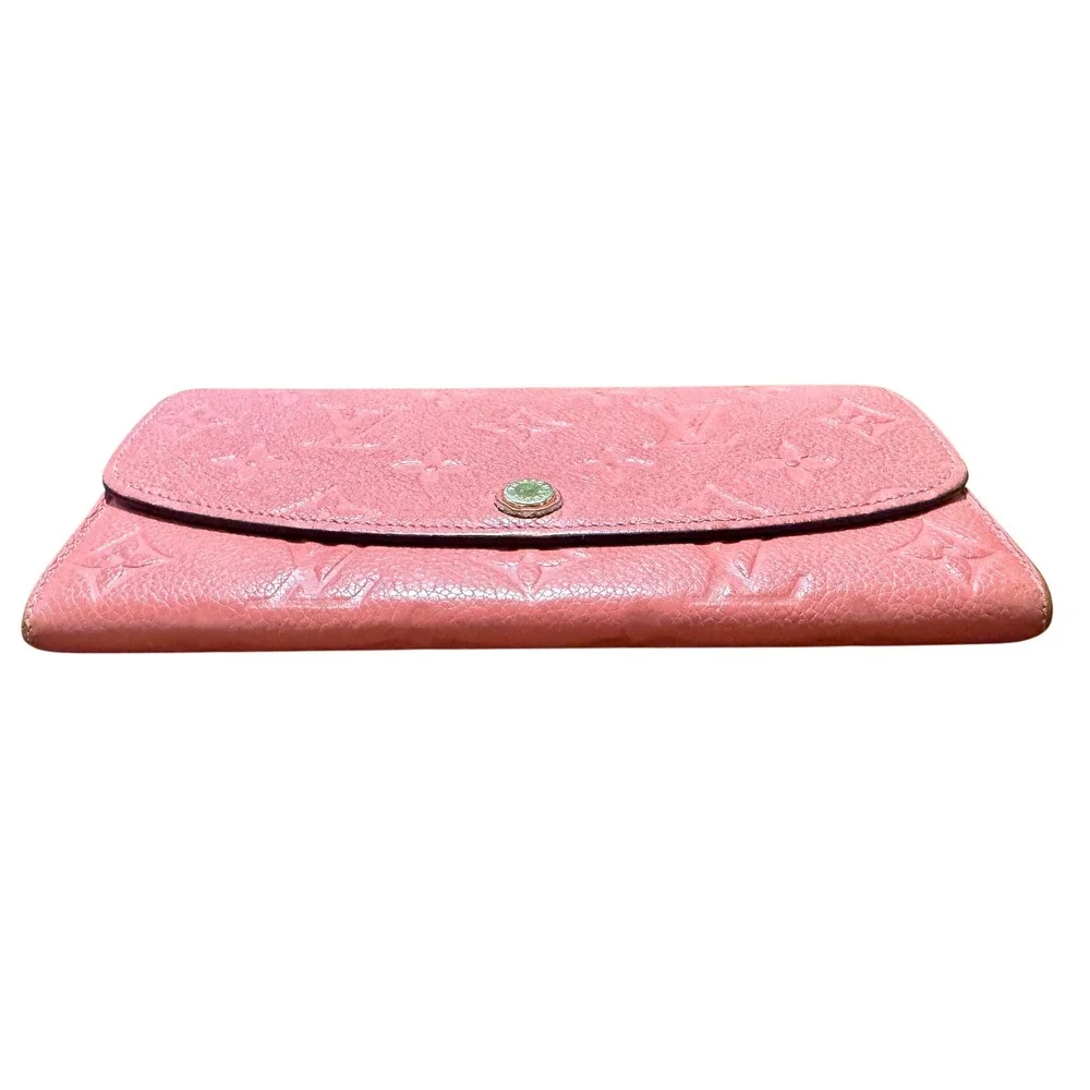 Louis Vuitton Emilie Wallet Monogram Empreinte Leather Pink M62370 CA1196